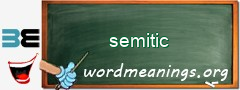 WordMeaning blackboard for semitic